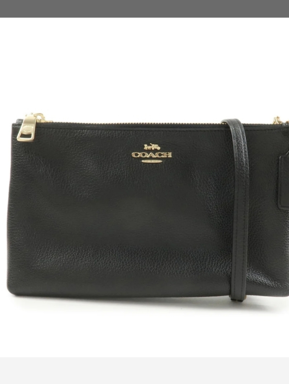 Coach Lyla Crossbody Bag Black Pebbled Leather Like New